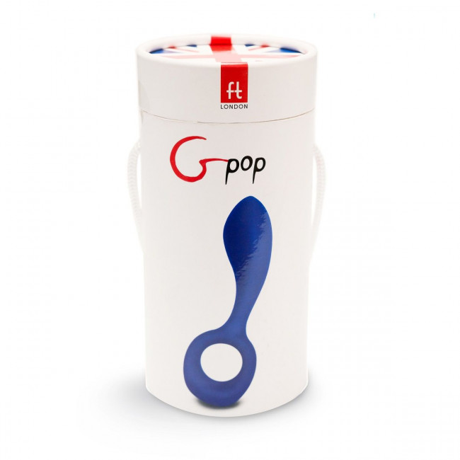 Синий мультифункциональный вибратор GPOP - 12,5 см, Fun Toys Синий мультифункциональный вибратор GPOP - 12,5 см, Fun Toys