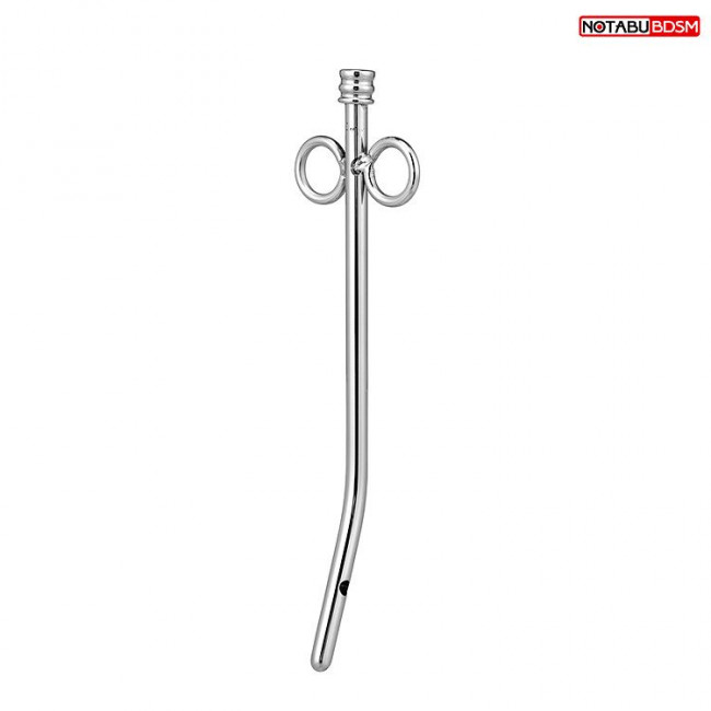 Уретральный металлический стимулятор с колечками - 15,5 см., Bior toys
