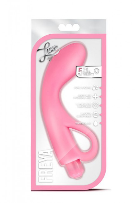 Розовый изогнутый стимулятор LUXE FREYA PINK - 17,7 см., Blush Novelties