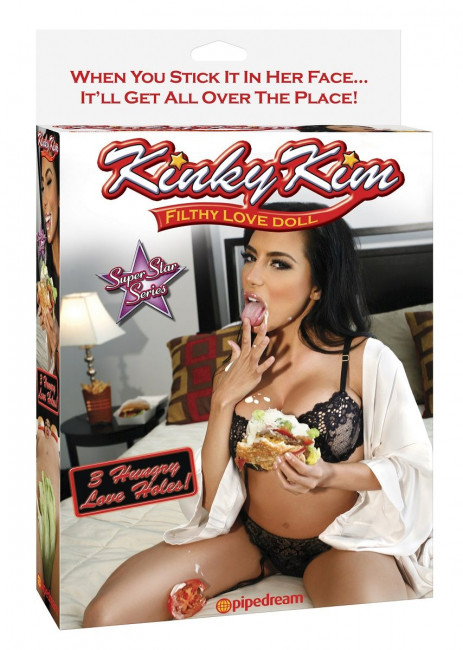 Надувная секс-кукла Kinky Kim Filthy Love Doll с 3 любовными отверстиями, Pipedream Надувная секс-кукла Kinky Kim Filthy Love Doll с 3 любовными отверстиями, Pipedream