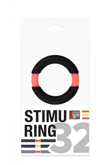 Чёрное эрекционное кольцо NEON STIMU RING 32MM BLACK/ORANGE, Dream Toys Чёрное эрекционное кольцо NEON STIMU RING 32MM BLACK/ORANGE, Dream Toys