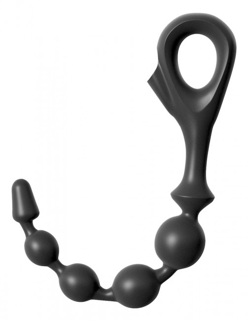 Черная анальная цепочка EZ-Grip Beads - 29,2 см., Pipedream