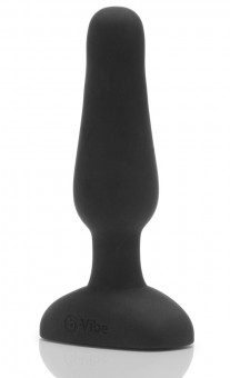 Анальная вибропробка чёрного цвета NOVICE REMOTE CONTROL PLUG BLACK - 10,2 см., b-Vibe