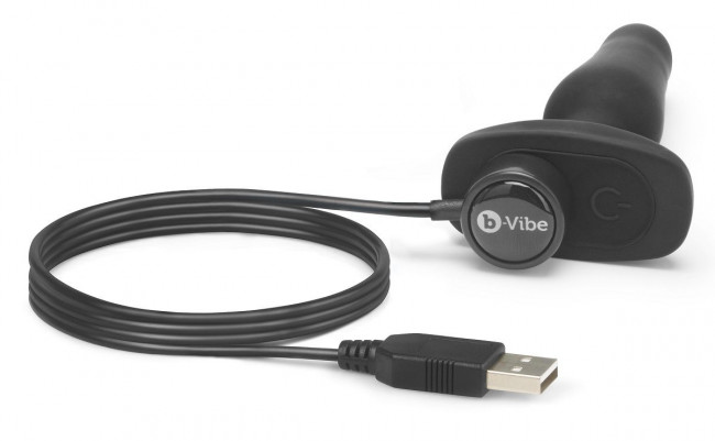 Анальная вибропробка чёрного цвета NOVICE REMOTE CONTROL PLUG BLACK - 10,2 см., b-Vibe