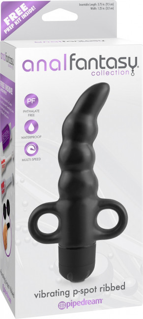 Вибромассажер простаты Vibrating P-Spot Ribbed, Pipedream Вибромассажер простаты Vibrating P-Spot Ribbed, Pipedream