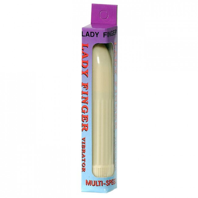 Миниатюрный вибратор Ladyfinger телесного цвета - 13 см., Seven Creations
