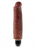 Коричневый вибратор-реалистик 7" Vibrating Stiffy - 21,6 см., Pipedream