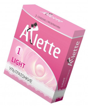 Ультратонкие презервативы Arlette Light - 3 шт., Arlette