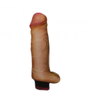 Вибромассажёр HUMAN STYLE 6,5" с мошонкой - 16 см., LOVETOY (А-Полимер)