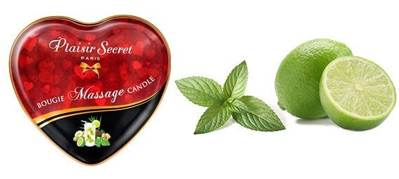 Массажная свеча с ароматом мохито Bougie Massage Candle - 35 мл., Plaisir Secret