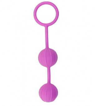 Розовые вагинальные шарики с колечком для извлечения, Lovetoy