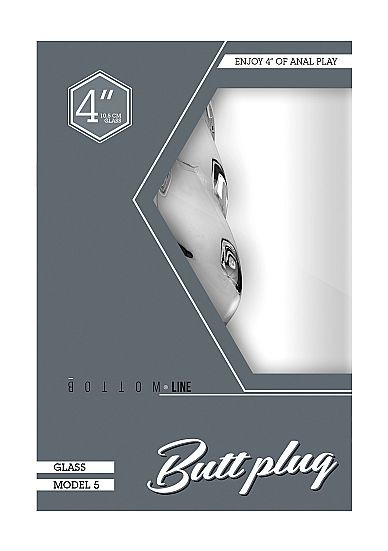 Стеклянный анальный стимулятор Bottom Line Model 5 - 10,5 см., Shots Media BV