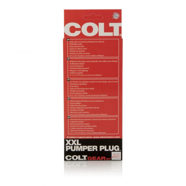 Анальная помпа с эффектом подкачки COLT XXL PUMPER PLUG - 17 см., California Exotic Novelties