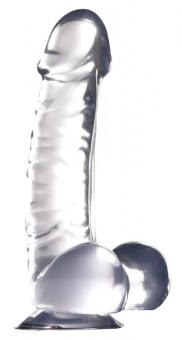 Прозрачный фаллоимитатор на присоске Luxy 7" - 18 см., NMC