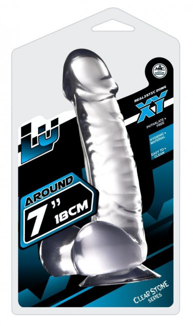 Прозрачный фаллоимитатор на присоске Luxy 7" - 18 см., NMC Прозрачный фаллоимитатор на присоске Luxy 7" - 18 см., NMC
