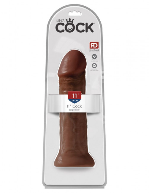 Фаллоимитатор-гигант коричневого цвета на присоске 11" Cock - 28 см., Pipedream Фаллоимитатор-гигант коричневого цвета на присоске 11" Cock - 28 см., Pipedream