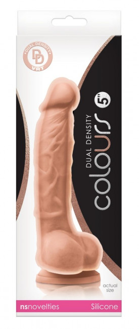Телесный фаллоимитатор Dual Density 5 Dildo - 17,3 см.