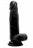 Чёрный фаллоимитатор Realistic Cock 8" With Scrotum - 20 см., Shots Media BV