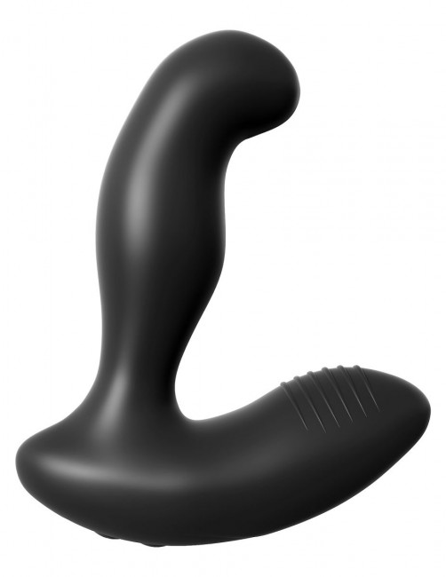 Черный массажер простаты Electro Stim Prostate Vibe с электростимуляцией - 13,3 см., Pipedream
