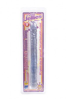 Двухсторонний фаллоимитатор Crystal Jellies - 45 см., Doc Johnson