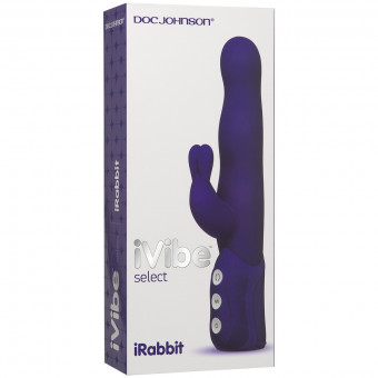 Фиолетовый хай-тек вибромассажер iVibe Select  iRabbit - 26 см., Doc Johnson