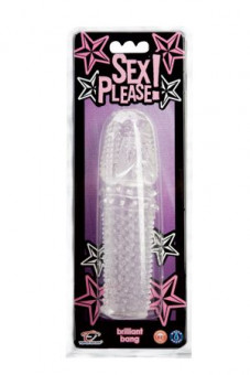 Насадка  Sex Please! Brilliant Bang Penis Enhancer - 13,3 см., Topco Sales