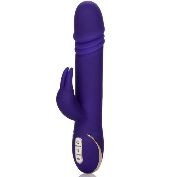 Фиолетовый вибратор с поступательным движением Jack Rabbit Signature Silicone Thrusting Rabbit - 20 см., California Exotic Novelties Фиолетовый вибратор с поступательным движением Jack Rabbit Signature Silicone Thrusting Rabbit - 20 см., California Exotic Novelties