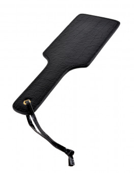 Чёрная с золотом шлепалка Gold Pleasure Paddle, Pipedream