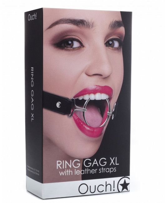 Расширяющий кляп Ring Gag XL с чёрными ремешками, Shots Media BV Расширяющий кляп Ring Gag XL с чёрными ремешками, Shots Media BV