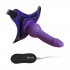 Фиолетовый страпон 10 Mode Vibrations 6.3" Harness Silicone Dildo - 15,5 см.