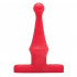 Красная анальная пробка Bum Buddies Tease My Tush, Intermediate Silicone Anal Plug - 12 см., Topco Sales
