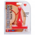 Красная анальная пробка Bum Buddies Tease My Tush, Intermediate Silicone Anal Plug - 12 см., Topco Sales