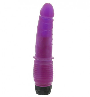 Фиолетовый вибромассажер DDC PURPLE MULTISPEED VIBRATOR - 19 см., Seven Creations