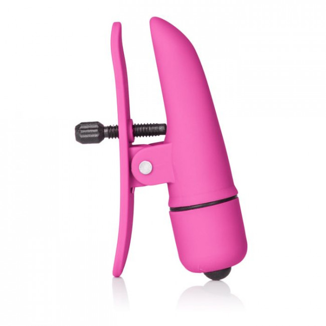 Розовые зажимы на соски с вибрацией Nipple Play Nipplettes, California Exotic Novelties