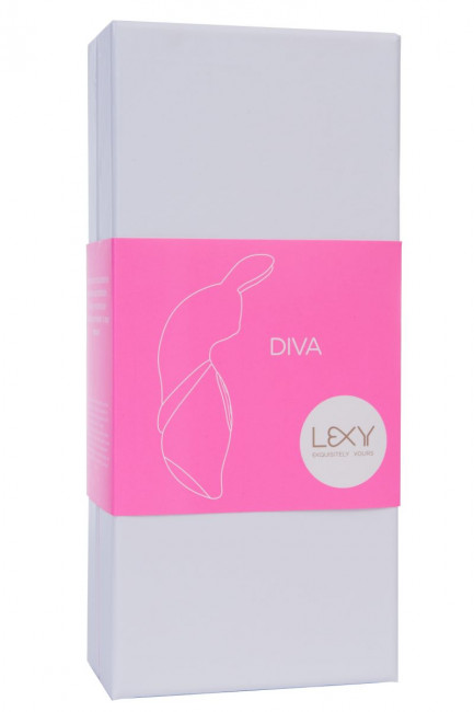 Розовый вибратор Diva с усиками - 15 см., Lexy