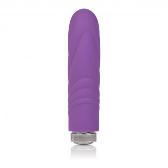 Сиреневый вибромассажер с волнистой поверхностью Charms Velvet Lavender - 9,5 см., Jopen