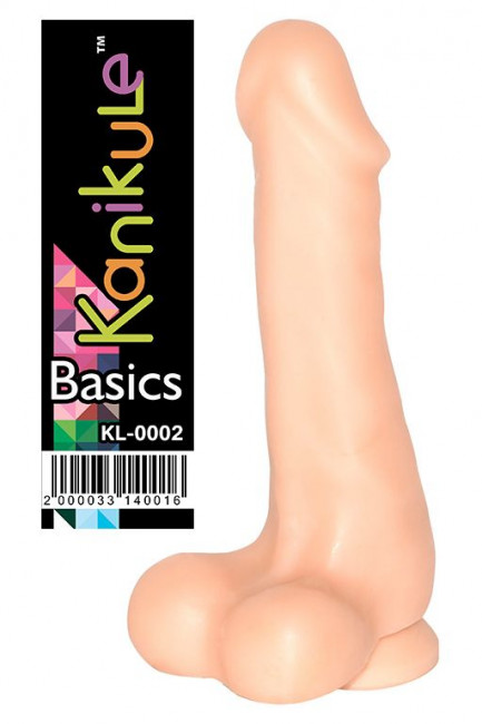 Фаллоимитатор с крупной мошонкой Kanikule Simple - 18,9 см., Kanikule
