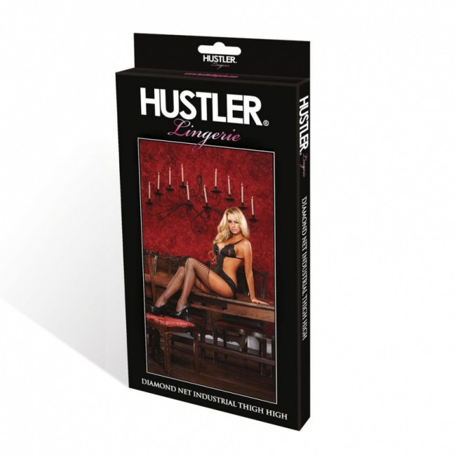 Дерзкие чулки в сетку с необработанными краями, Hustler Lingerie
