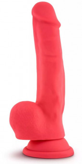 Красный фаллоимитатор на присоске Shimmy - 22 см., Blush Novelties