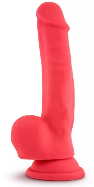 Красный фаллоимитатор на присоске Shimmy - 22 см., Blush Novelties