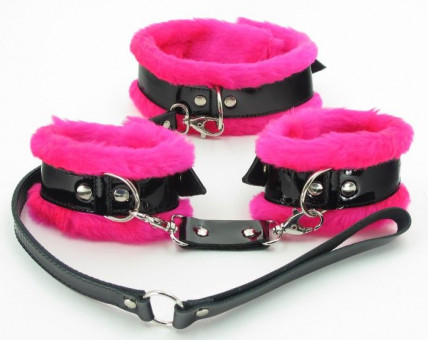 Набор с розовым мехом BDSM Light, БДСМ Арсенал
