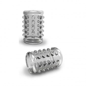 Прозрачная насадка на пенис с шишечками STAY HARD COCK SLEEVE 02 CLEAR, Blush Novelties