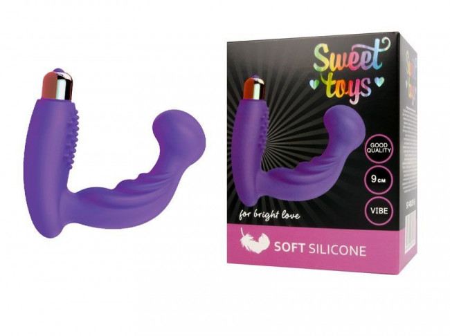 Фиолетовый вибромассажер простаты с круглым кончиком, Bior toys Фиолетовый вибромассажер простаты с круглым кончиком, Bior toys