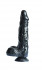 Вибромассажер-реалистик с мошонкой на присоске с выносным пультом - 22,5 см., Sextoy 2011