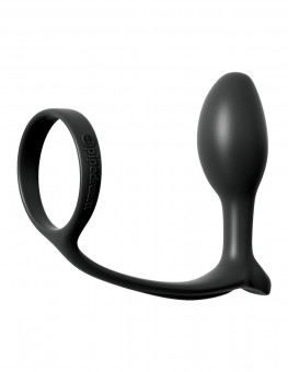 Анальная пробка с эрекционным кольцом Ass-Gasm Cockring Beginners Plug, Pipedream