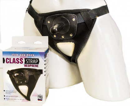 Трусики со штырьком Class Strap Neoprene, LOVETOY (А-Полимер)