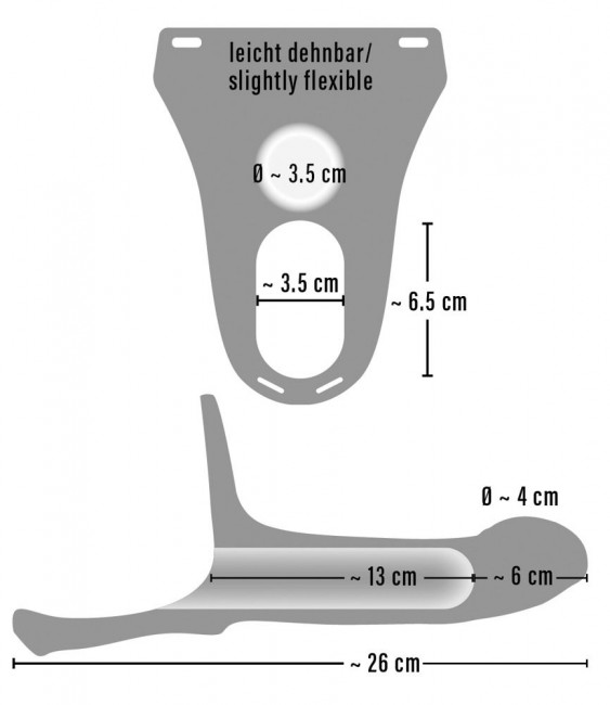 Телесный фаллопротез с вибрацией Vibrating Strap-On - 23 см.