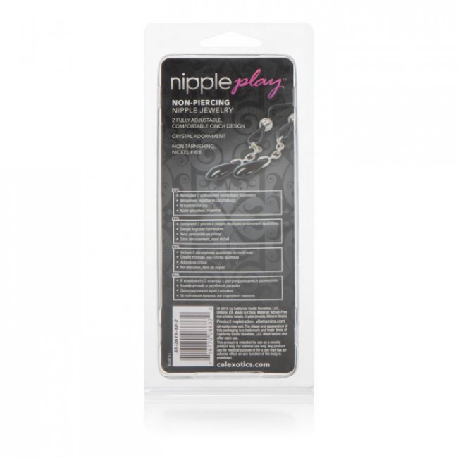 Зажимы на соски Nipple Play Non-Piercing Nipple Jewelry Onyx, California Exotic Novelties