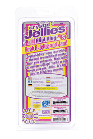 Фиалковая анальная пробка CRYSTAL JELLIES small, Doc Johnson