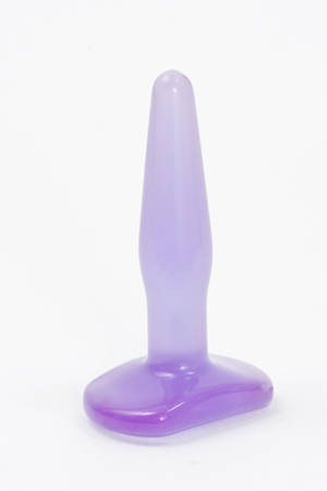 Фиалковая анальная пробка CRYSTAL JELLIES small, Doc Johnson